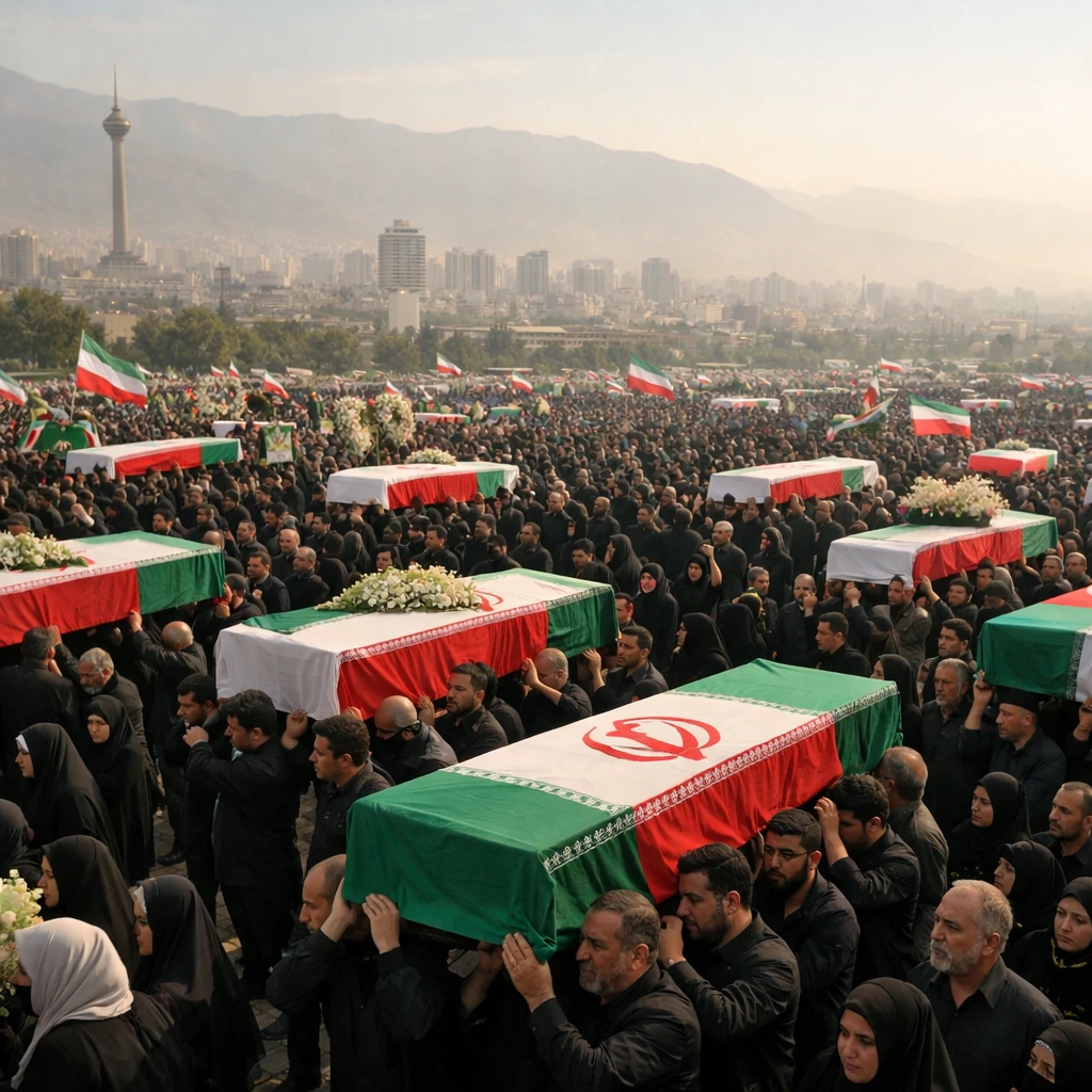 وداع میلیونی با سپهبد موسوی و تنگسیری؛ نمایش قدرت نرم ایران در میانه تهدیدها